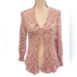 Jh Collectibles Pink/Taupe LS Sweater SZ M